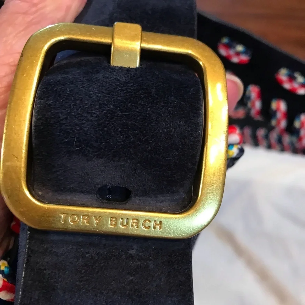 Tory Burch navy suede